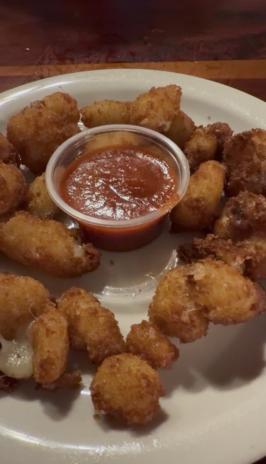 Sam's order: Wisconsin cheese curds with marinara, Bayou Bill's Crab House
