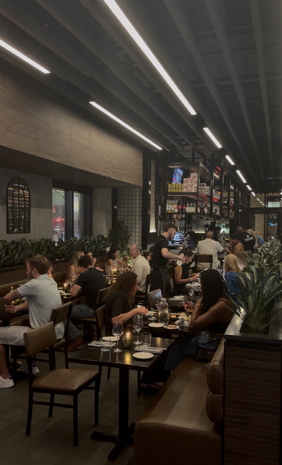 Inside Culaccino, dining room and bar, Nashville Yards