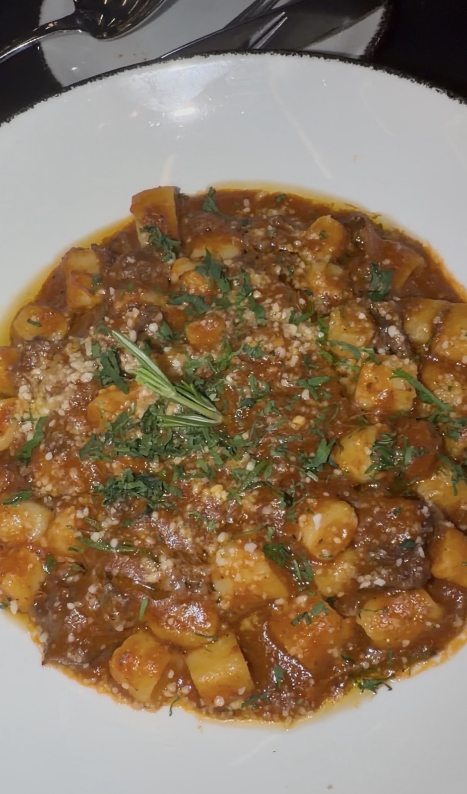 Sam's order: Gnocchi, Culaccino