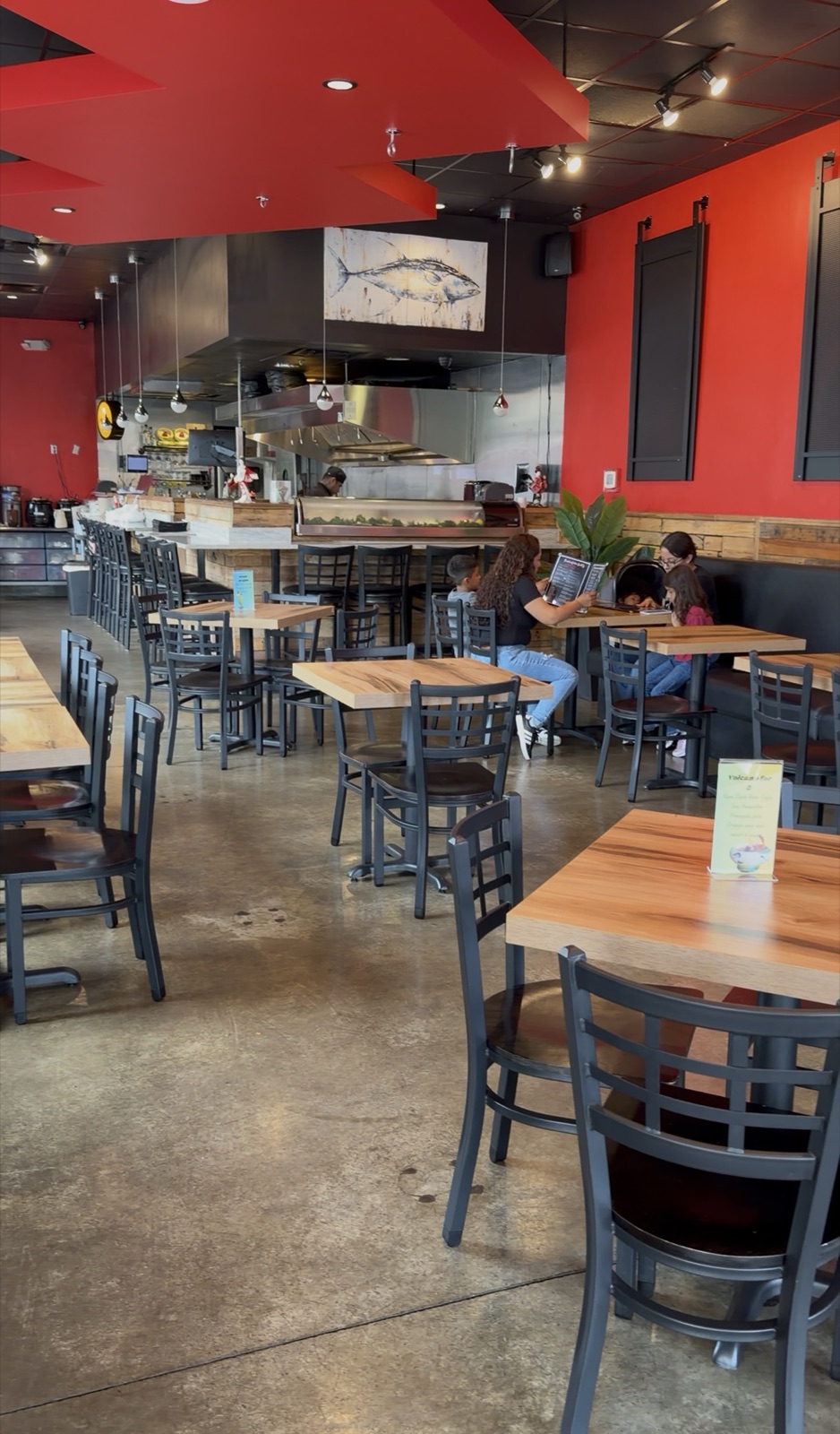 Inside Hibachi Jr., dining room and hibachi grill