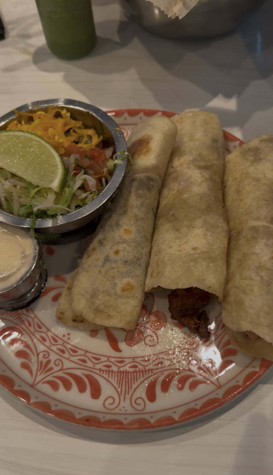 Sam's order: Tacos al Carbon with steak, chicken, and pork, Superica