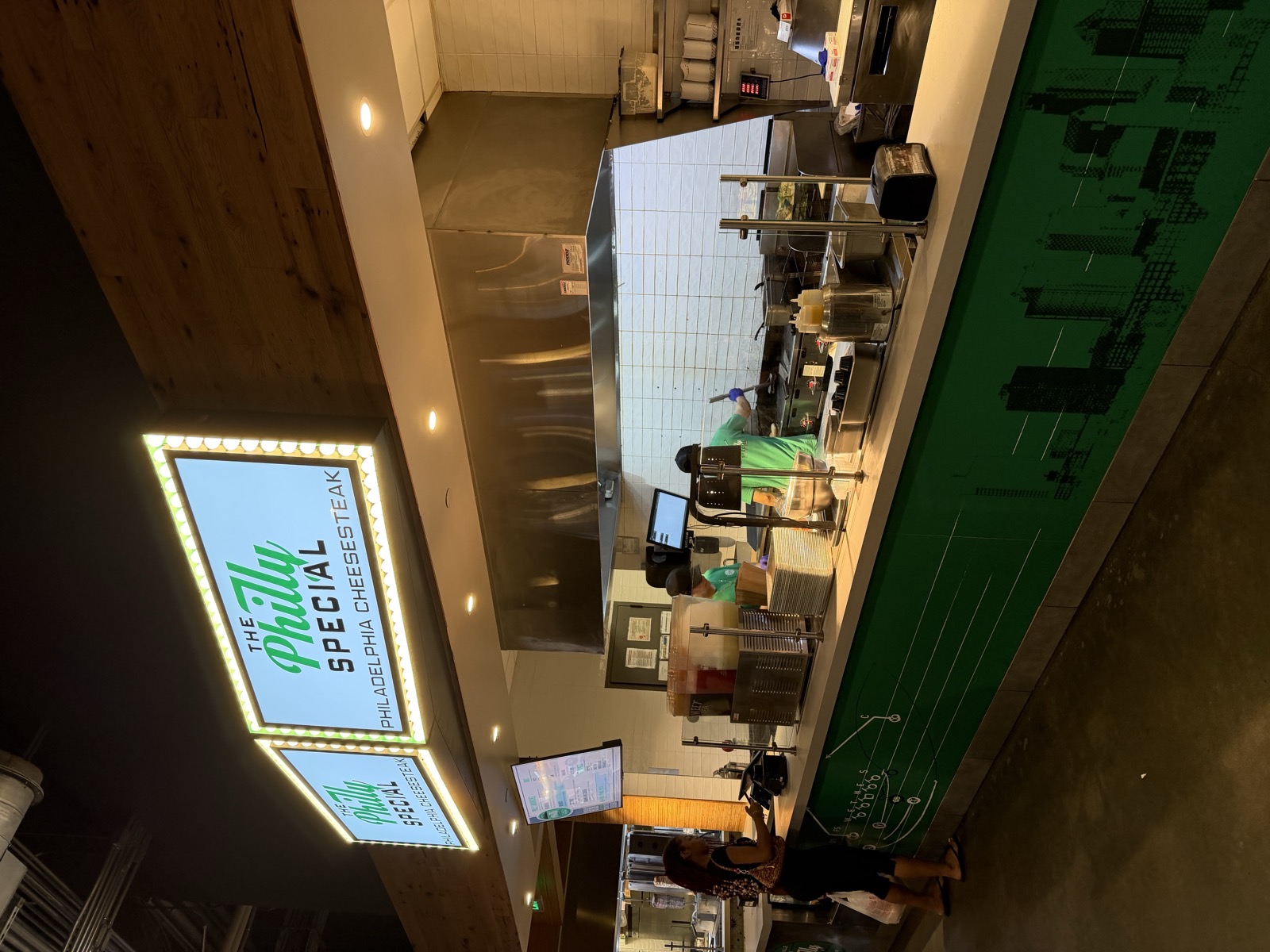 The Philly Special stall sign inside Assembly Food Hall, Nashville